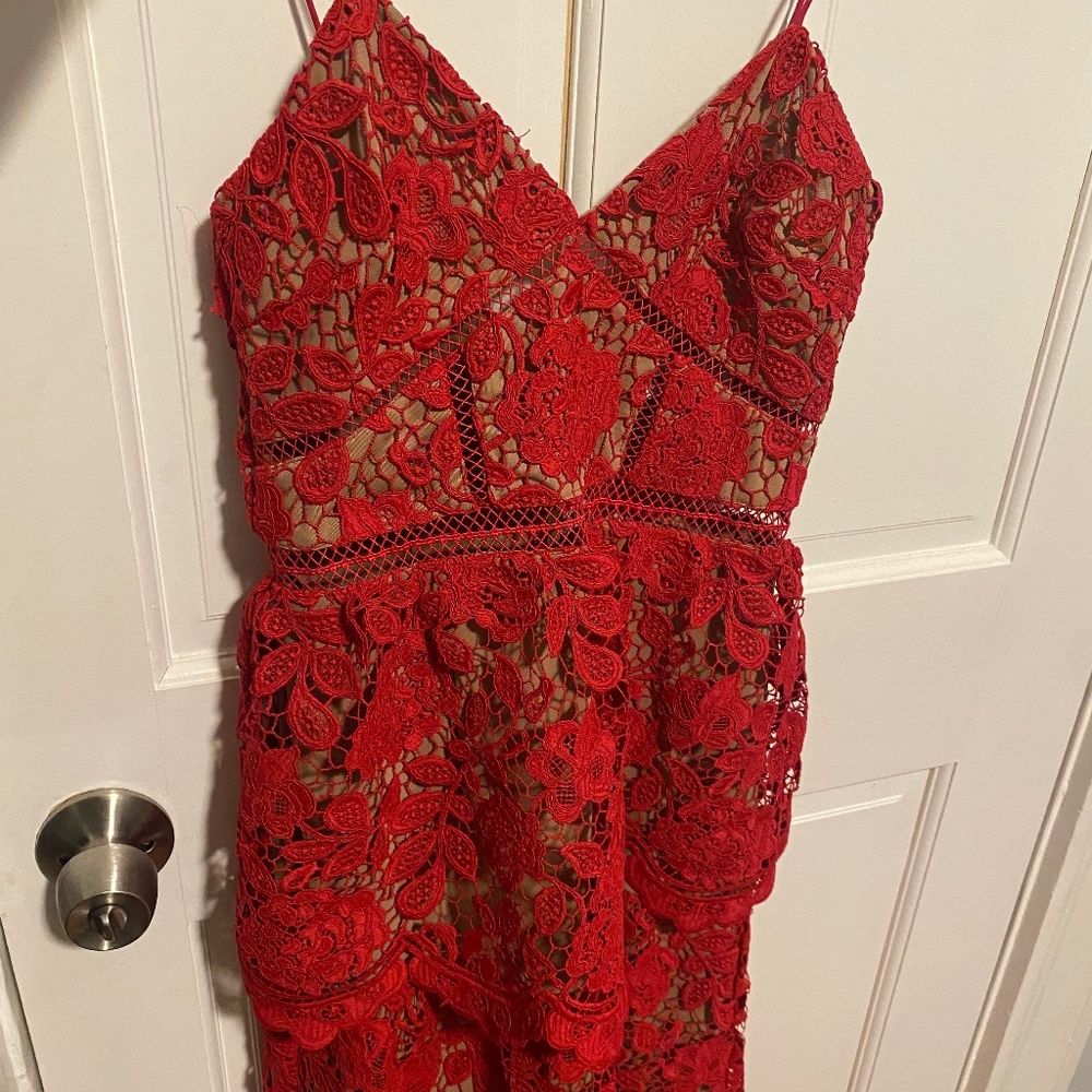 Self portrait red dress